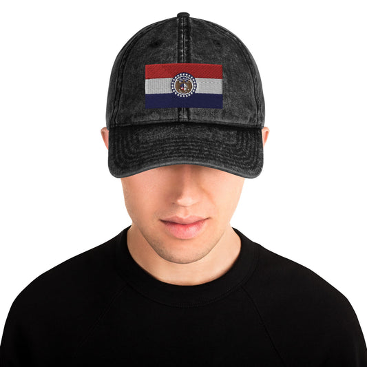 Missouri Flag Vintage Cotton Twill Cap