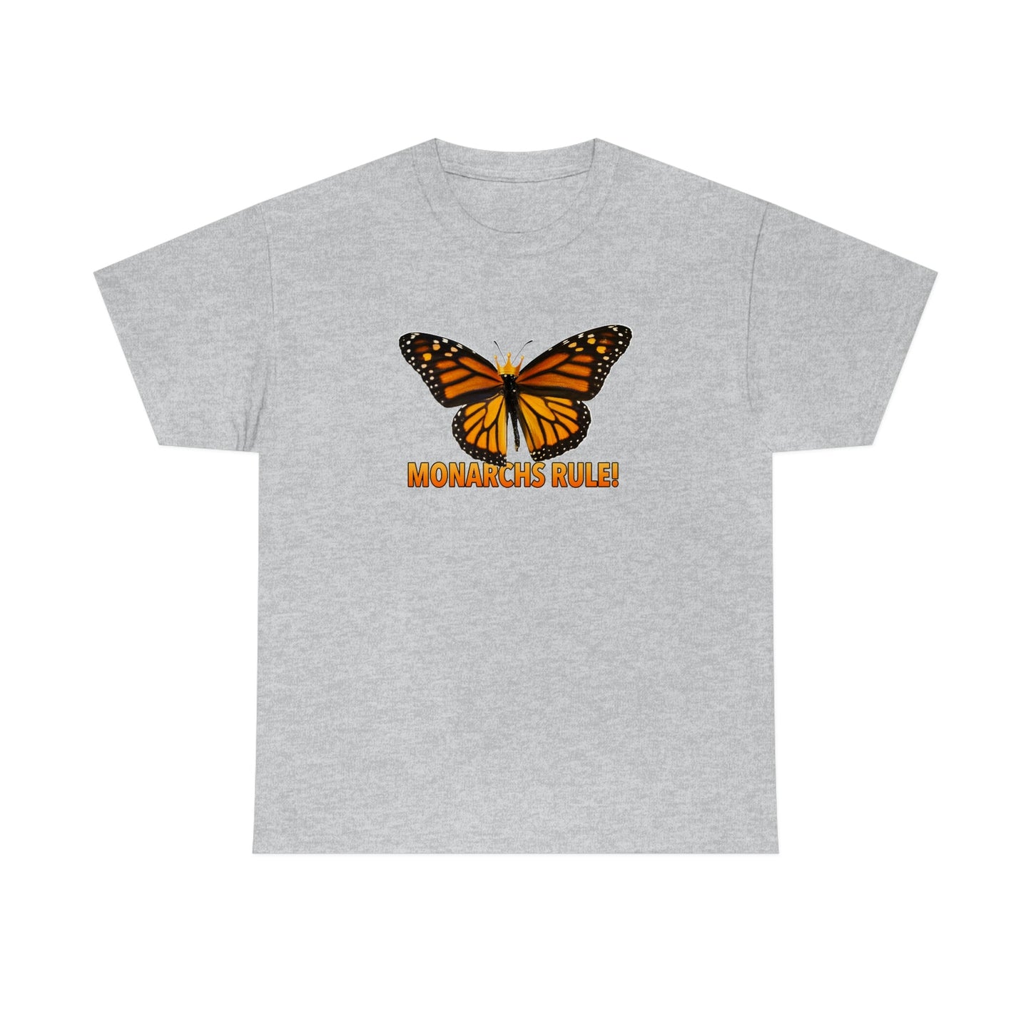 Monarchs Rule Unisex Heavy Cotton Tee butterfly Butterflies Insect Royalty Royals