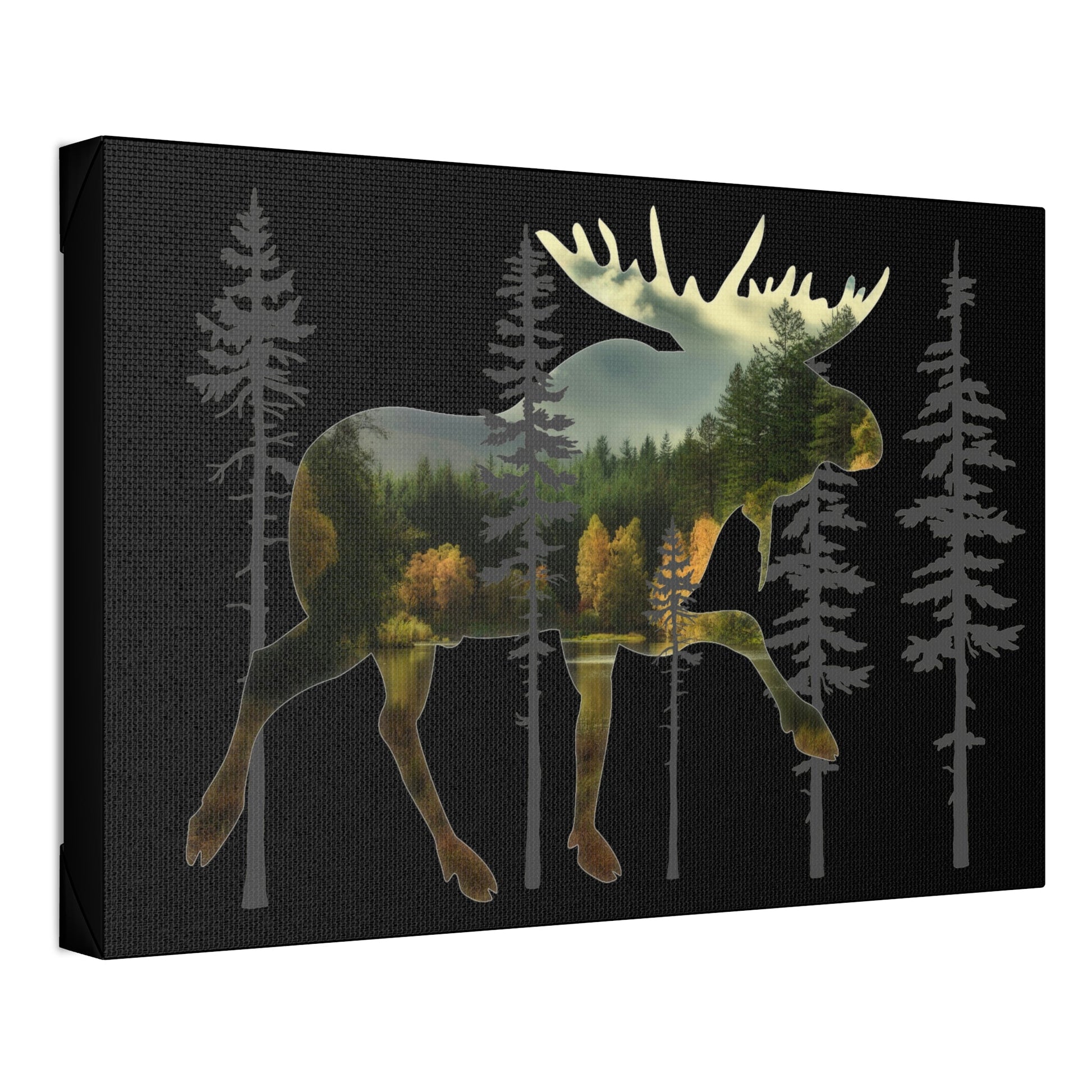 Moose in the Woods Canvas