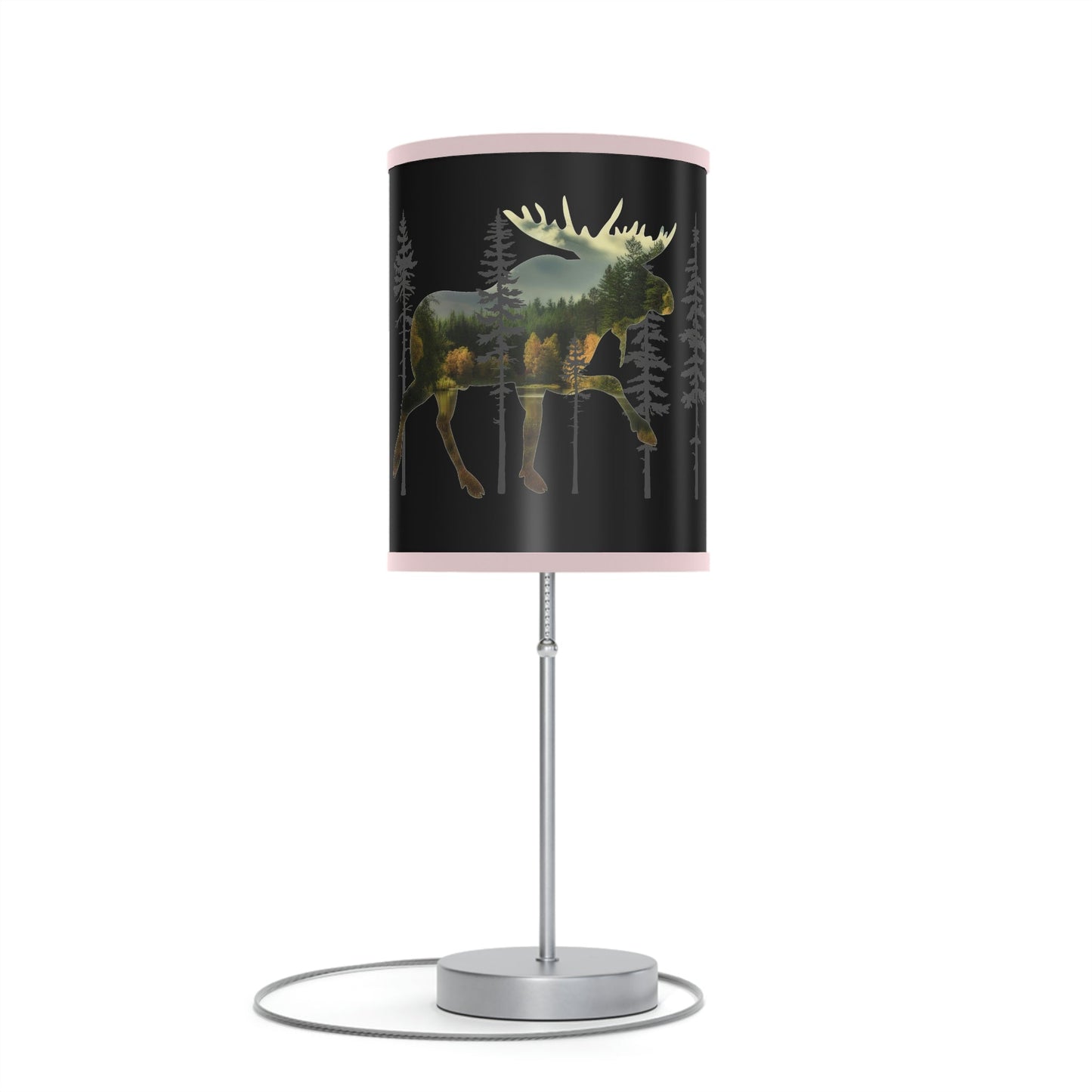 Moose in the Woods Lamp on a Stand, US|CA plug