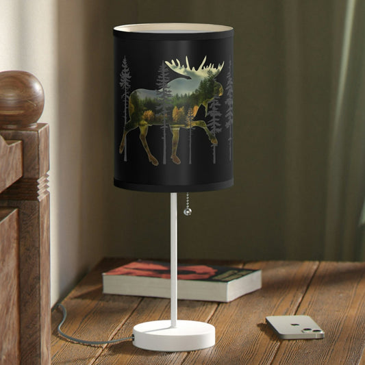 Moose in the Woods Lamp on a Stand, US|CA plug