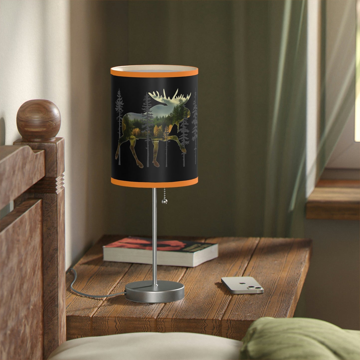 Moose in the Woods Lamp on a Stand, US|CA plug