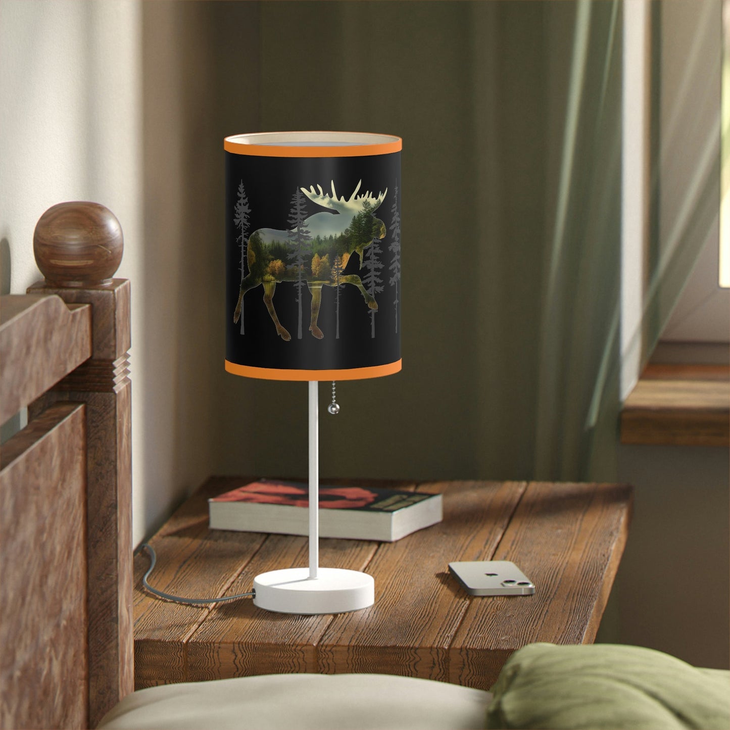 Moose in the Woods Lamp on a Stand, US|CA plug