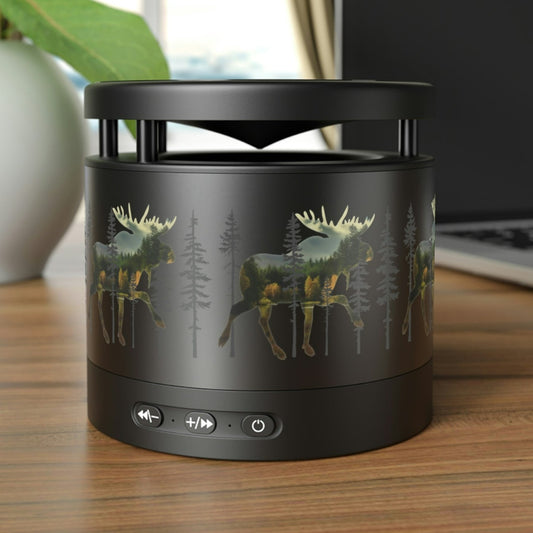 Moose in the Woods Metal Bluetooth Speaker and Wireless Charging Pad