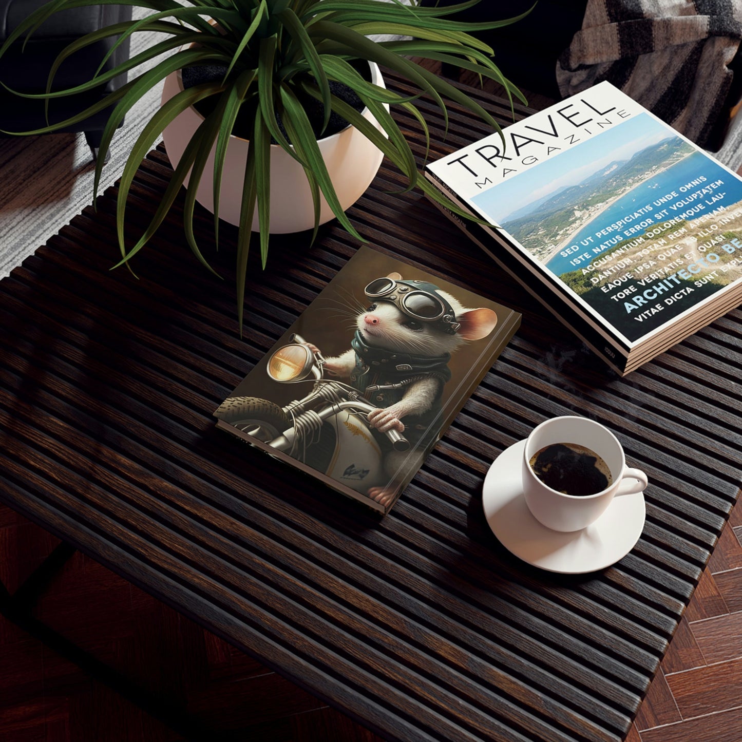 Motorcycle Mouse Hard Backed Journal