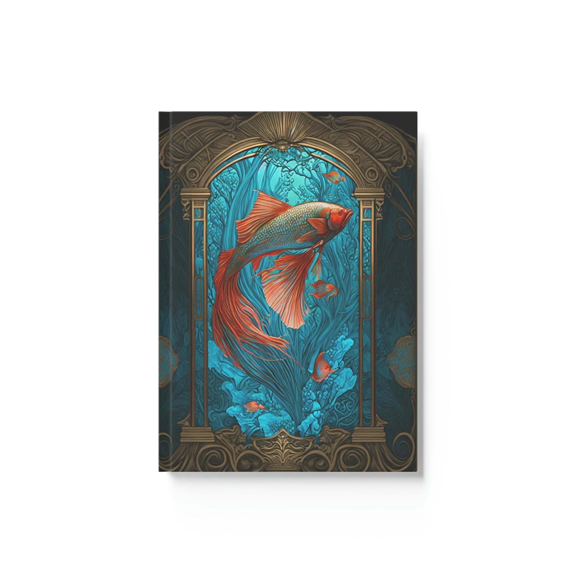 Mucha Style Siamese Fighting Fish (Betta) III Hard Backed Journal