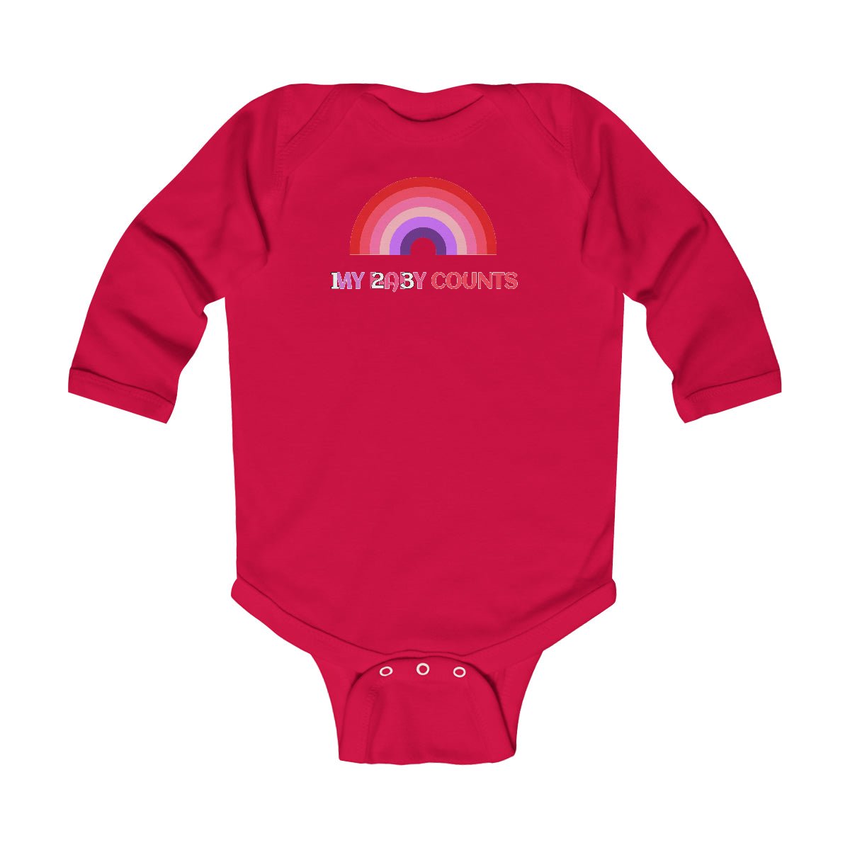 My Baby Counts Infant Long Sleeve Bodysuit