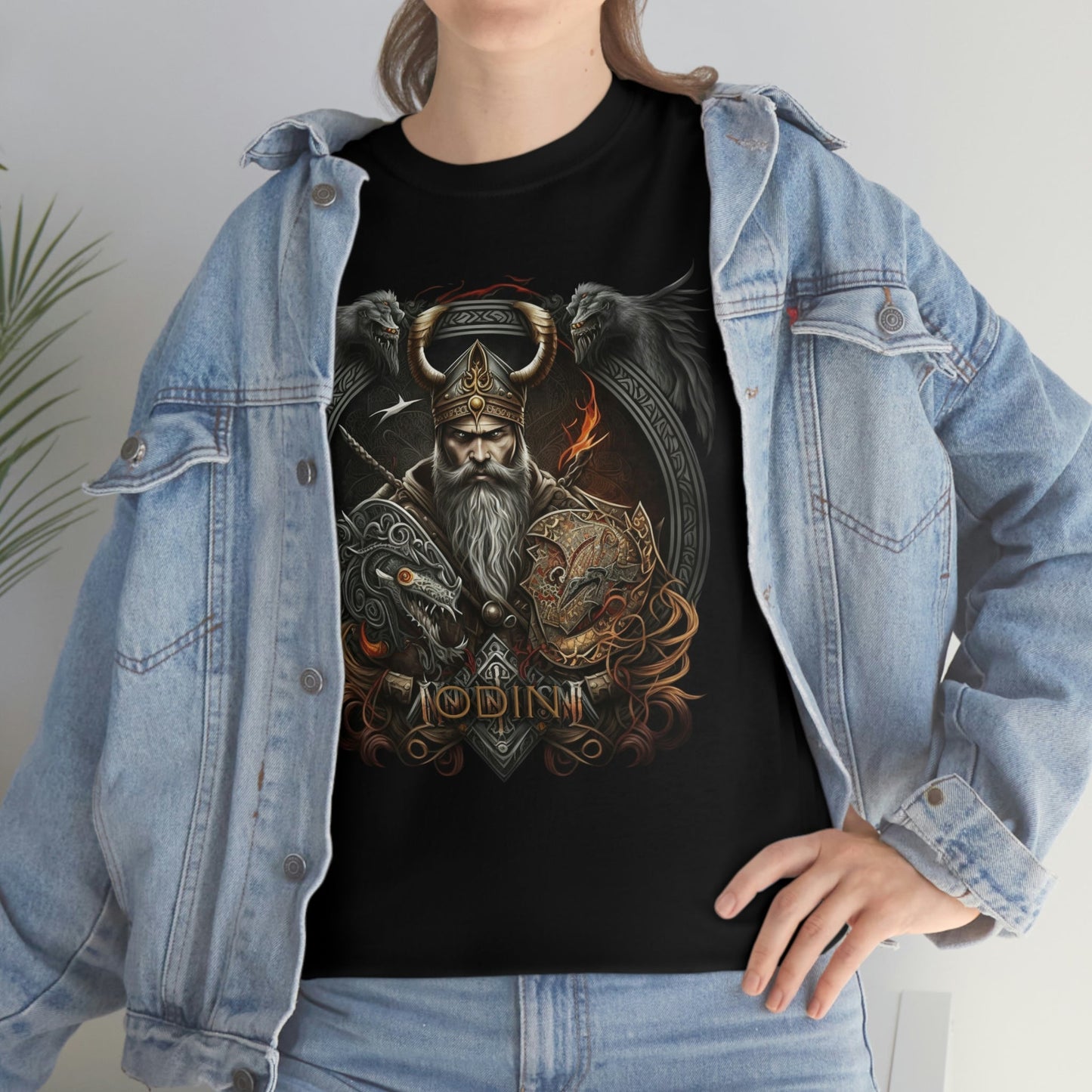 Norse God Odin Cotton T-Shirt