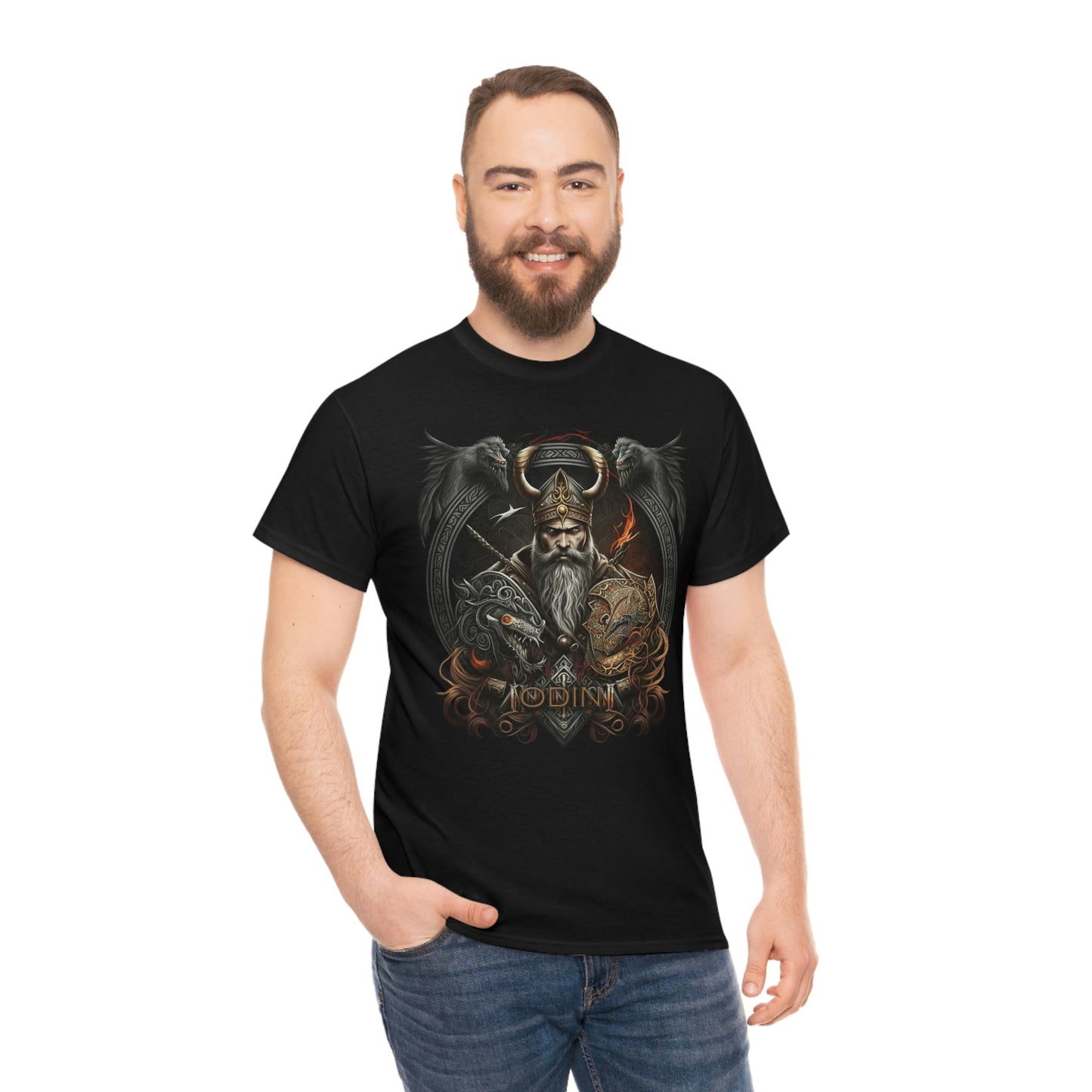 Norse God Odin Cotton T-Shirt