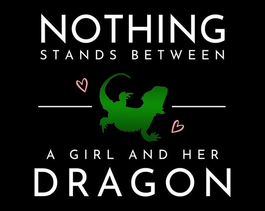 Nothing Stand Between a Girl and Her Dragon Heavy Cotton T-Shirt