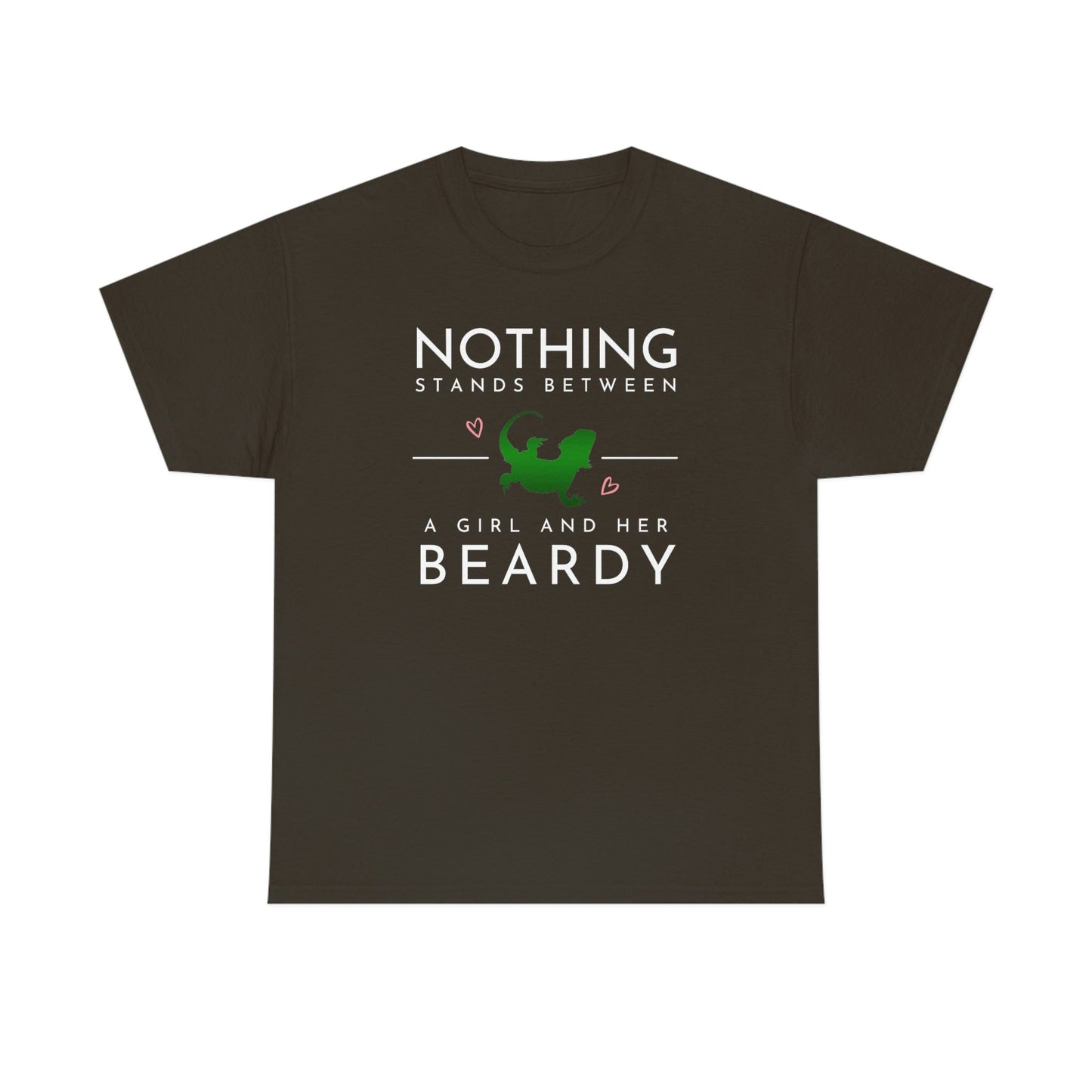 Nothing Stands Between a Girl and her Beardy Heavy Cotton T-Shirt