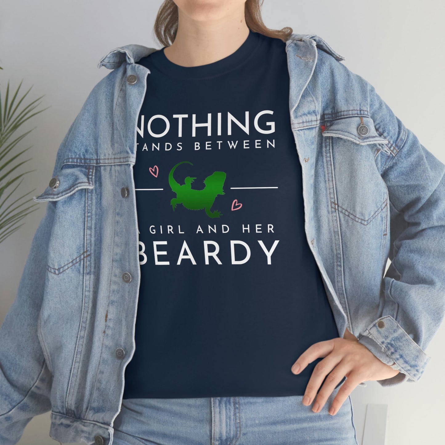Nothing Stands Between a Girl and her Beardy Heavy Cotton T-Shirt