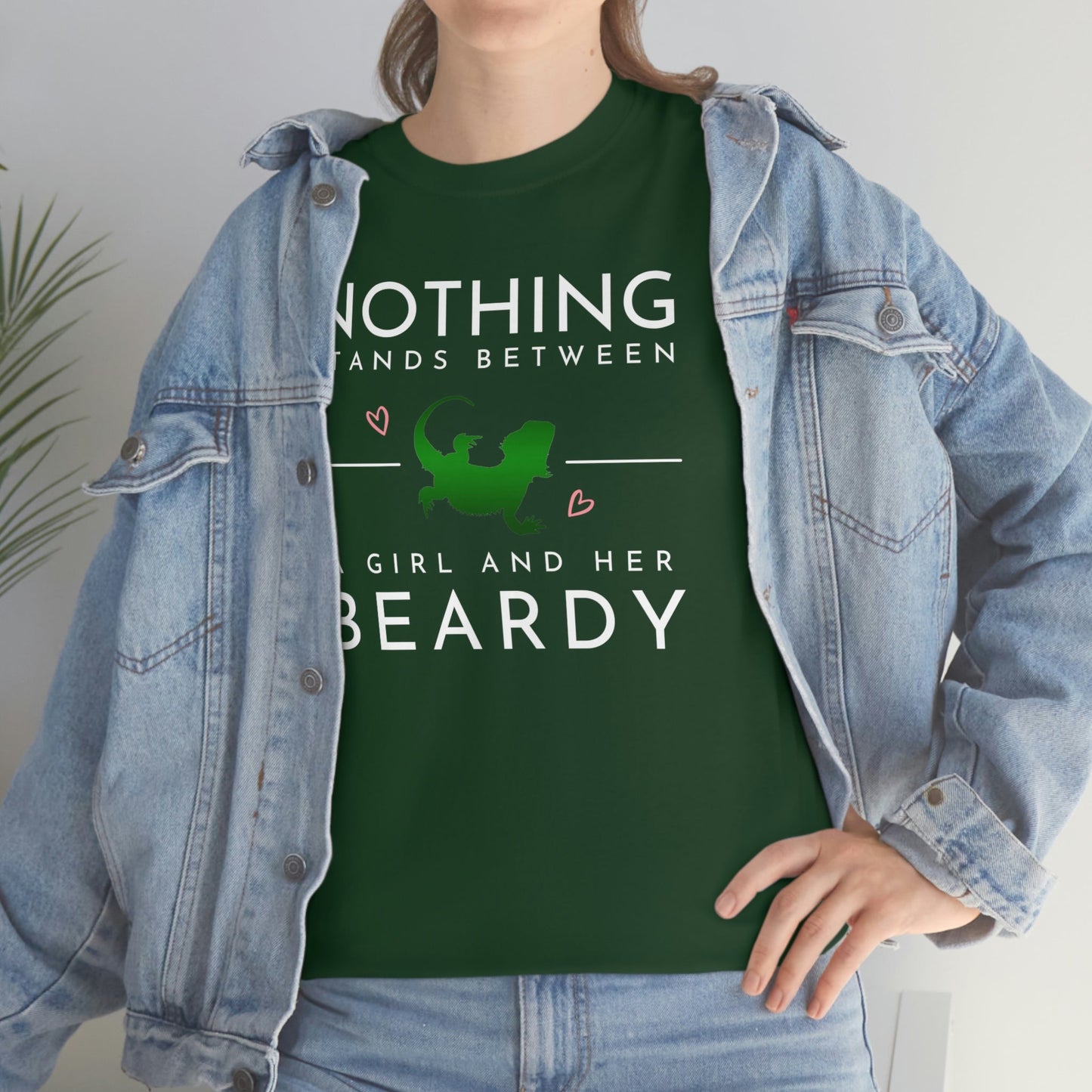 Nothing Stands Between a Girl and her Beardy Heavy Cotton T-Shirt