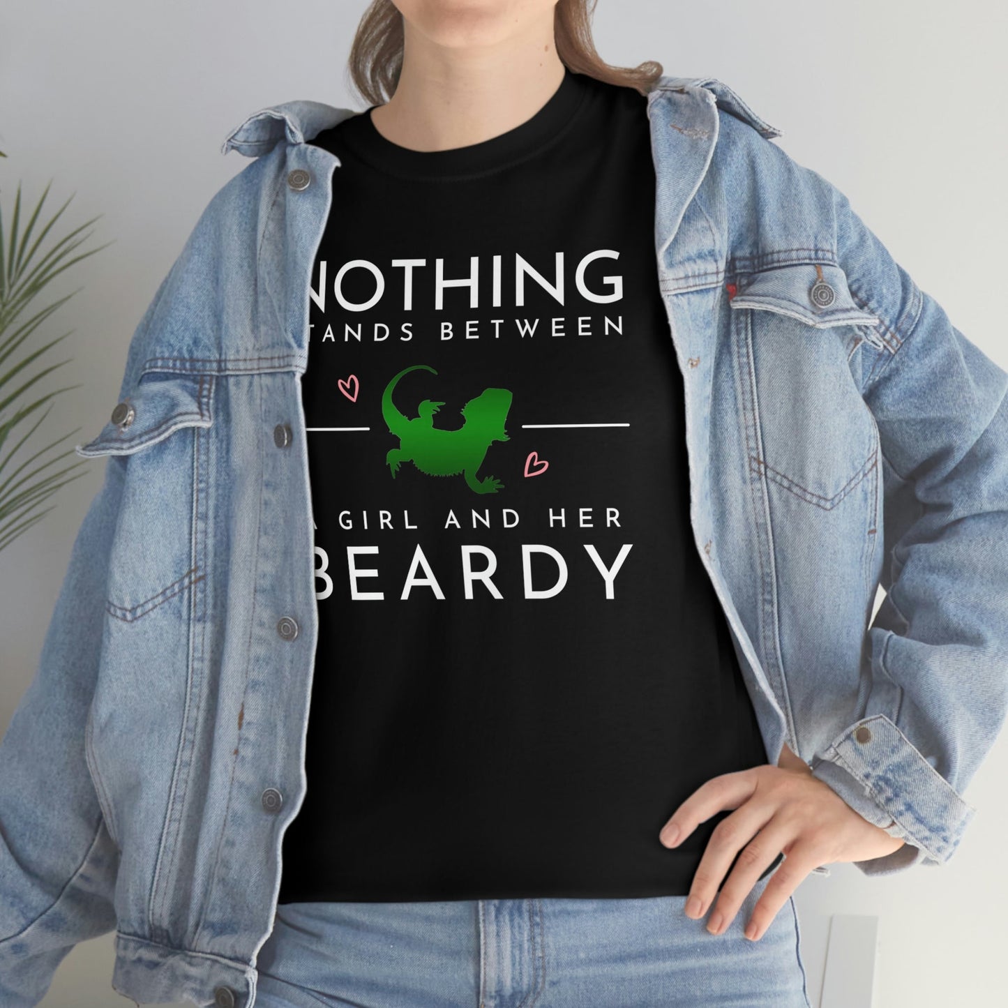 Nothing Stands Between a Girl and her Beardy Heavy Cotton T-Shirt