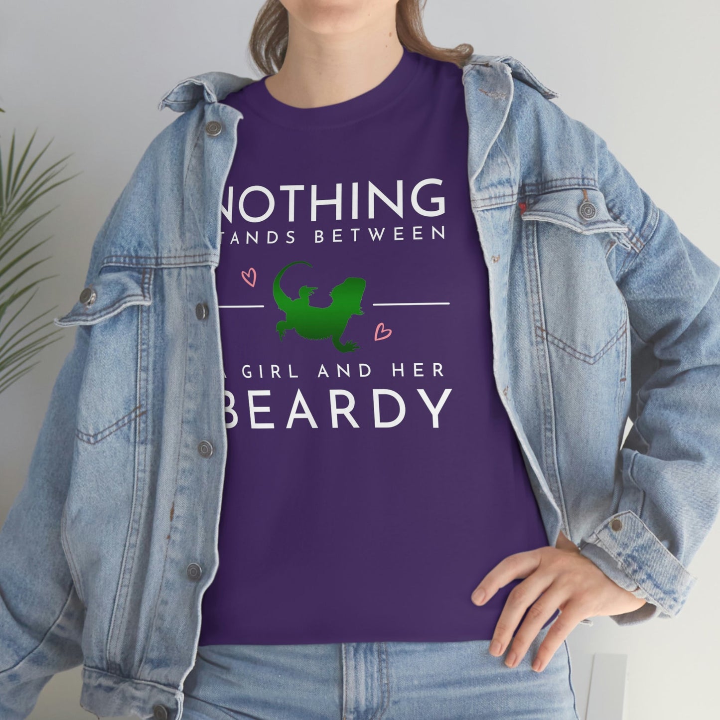 Nothing Stands Between a Girl and her Beardy Heavy Cotton T-Shirt