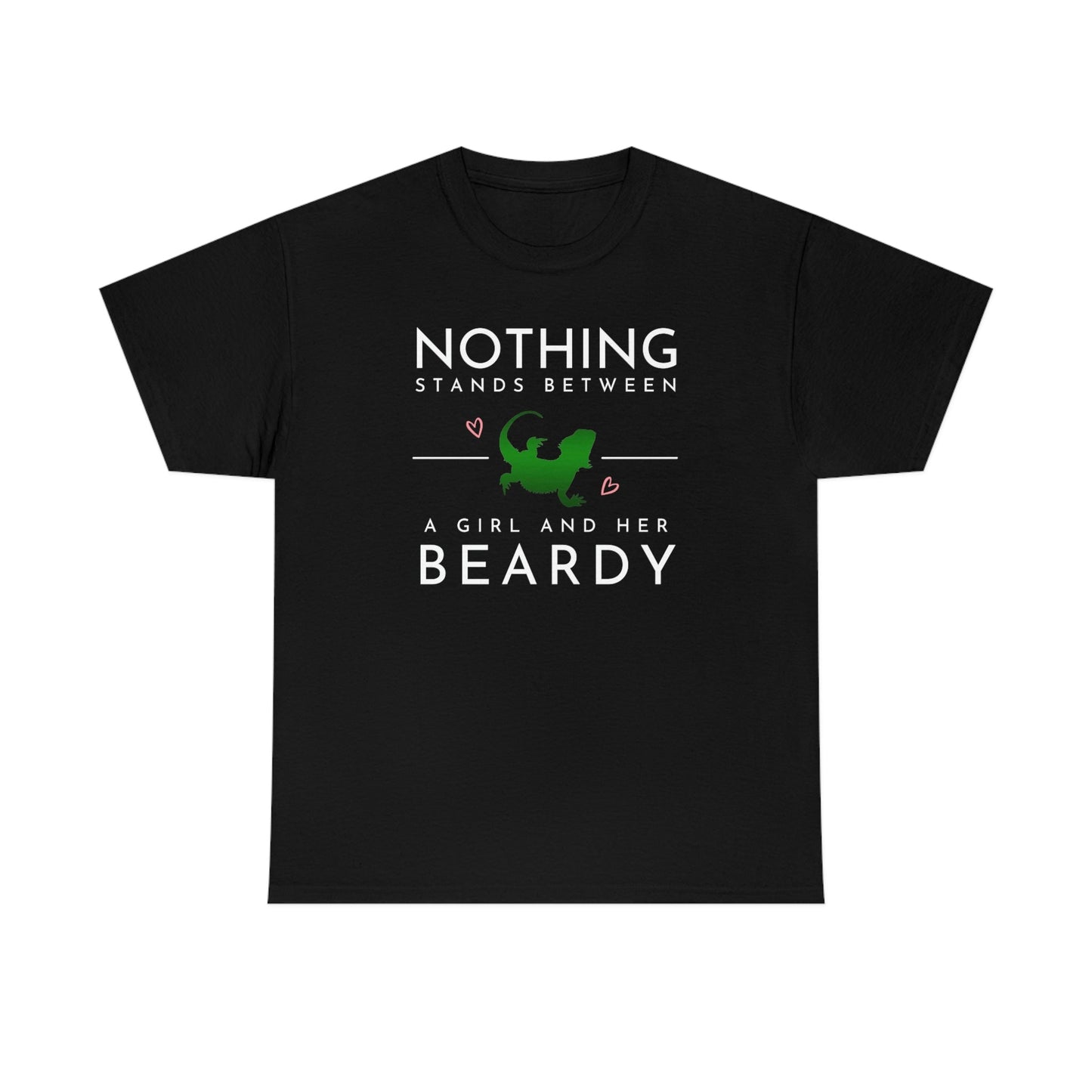 Nothing Stands Between a Girl and her Beardy Heavy Cotton T-Shirt