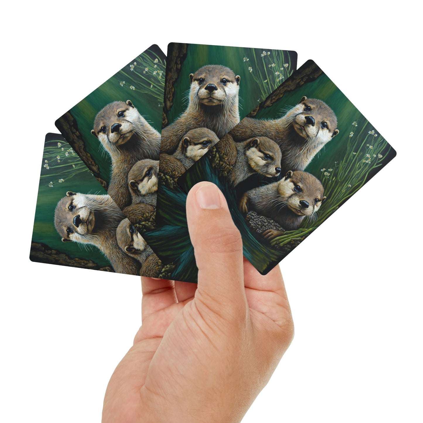 Otter Family Poker Playing Cards
