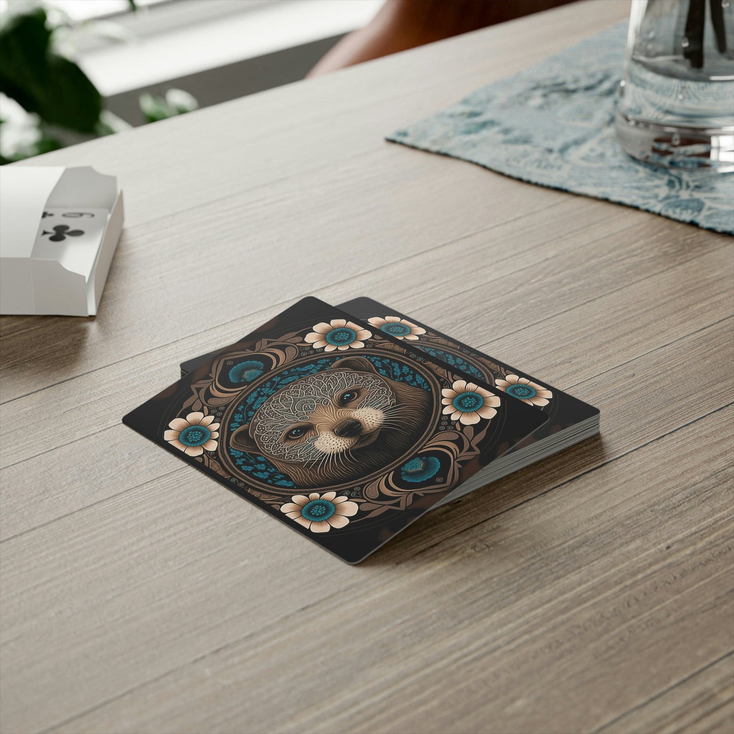 Otter Woodcut Poker Playing Cards