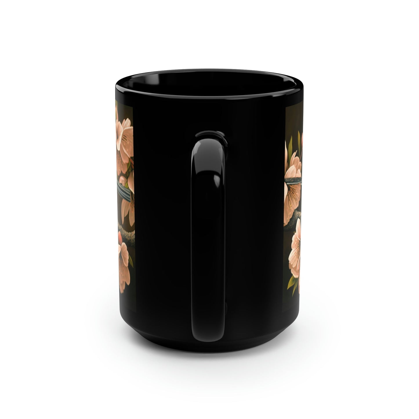 Pair of Chickadees on a Flowering Crabapple Tree - 15 oz Coffee Mug