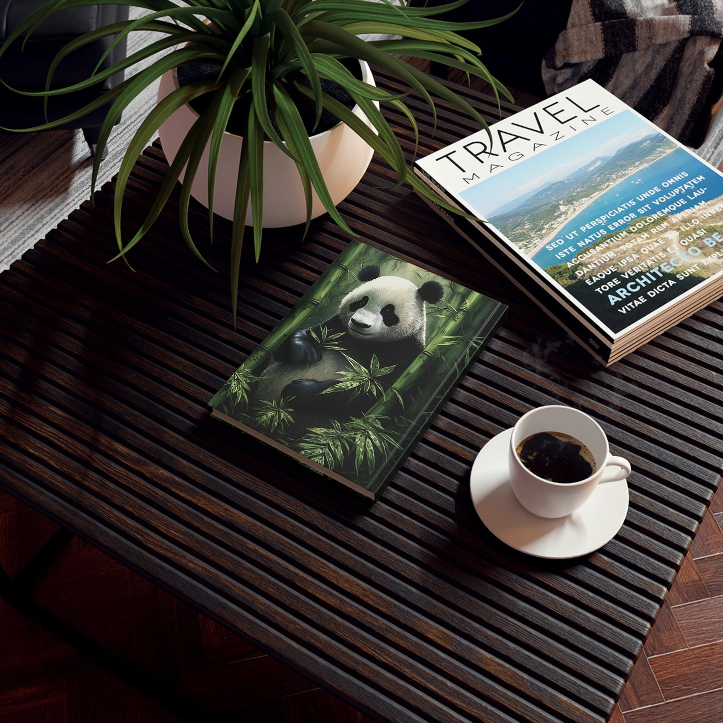 Panda in Bamboo Forest Hard Backed Journal