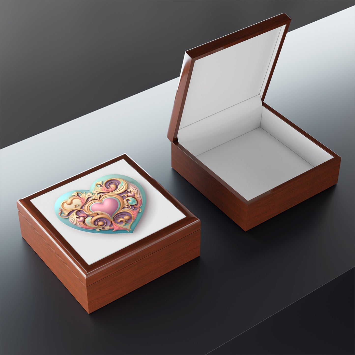Pastel Heart Gift & Jewelry Box