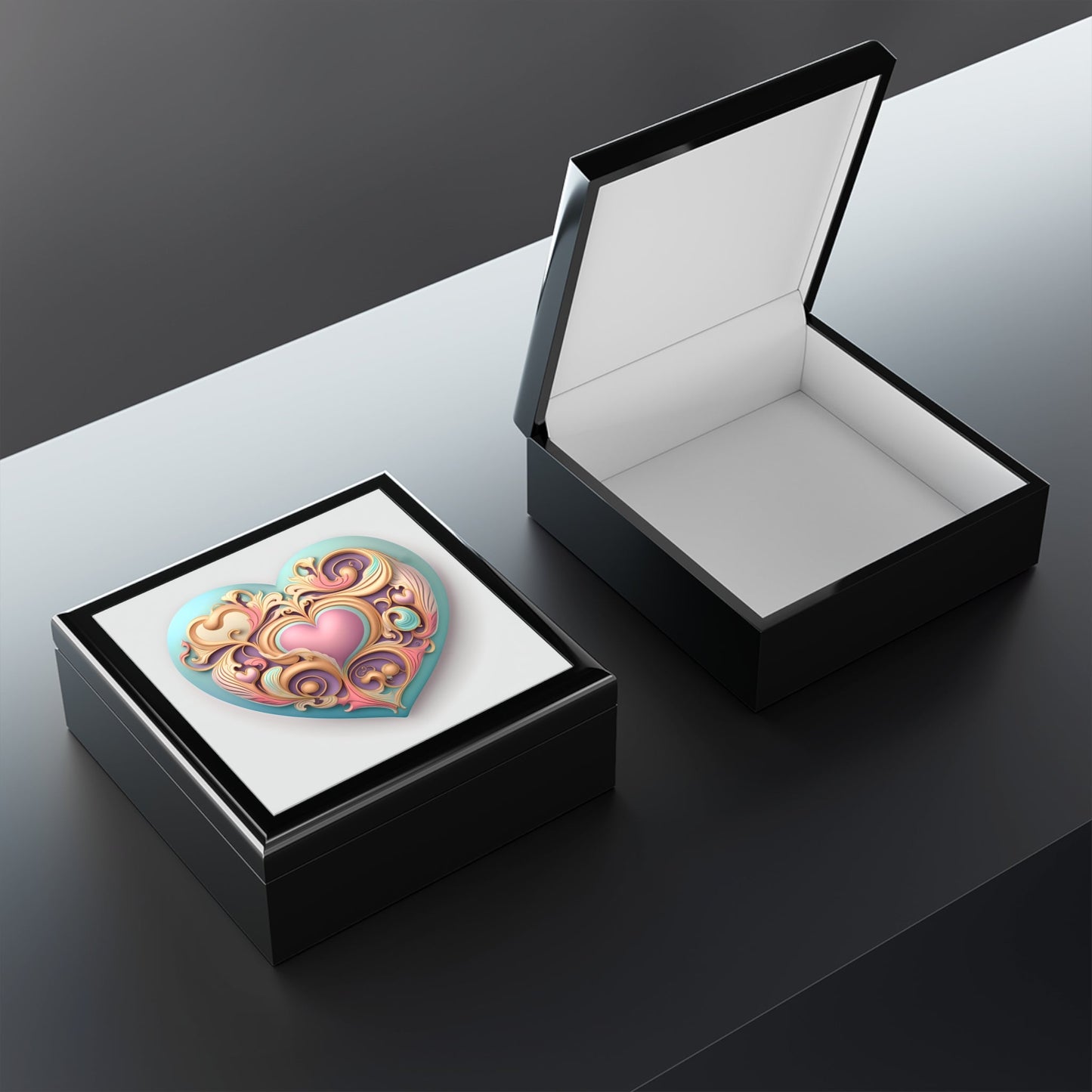 Pastel Heart Gift & Jewelry Box