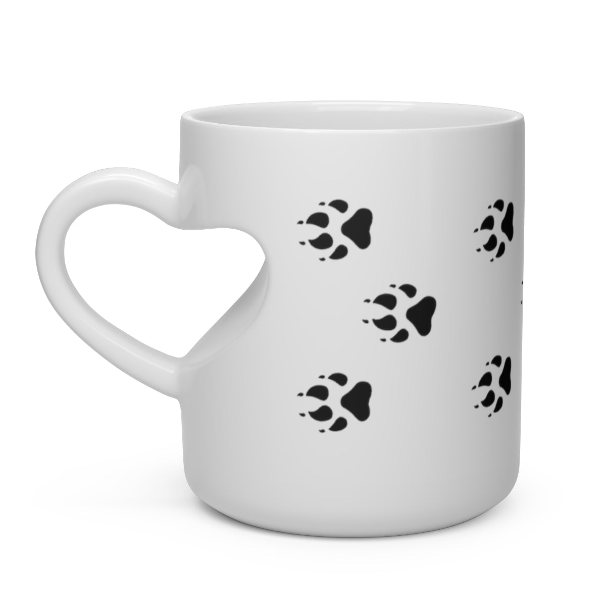 Paw Print Heart Shape Mug