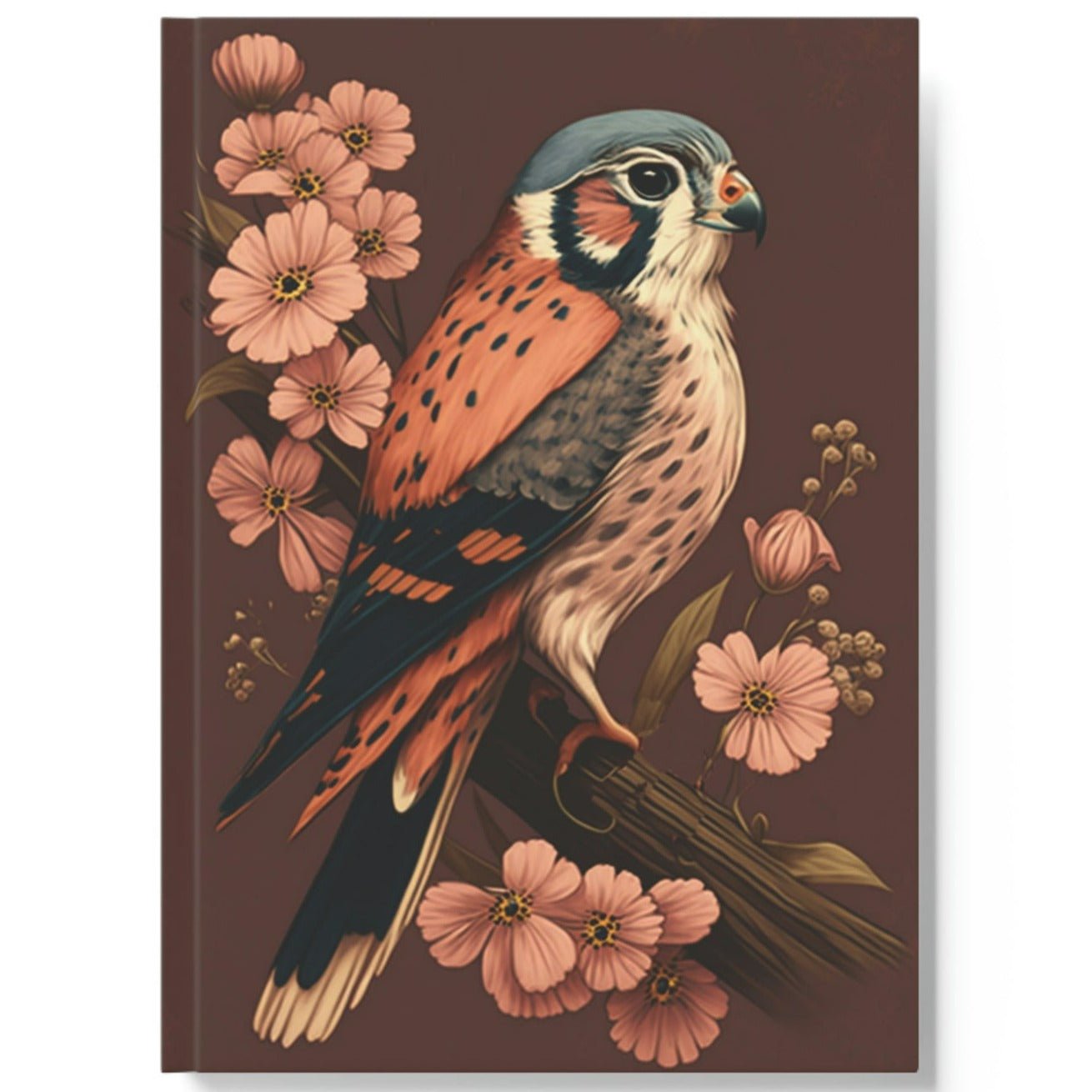 Perched American Kestrel Hard Backed Journal