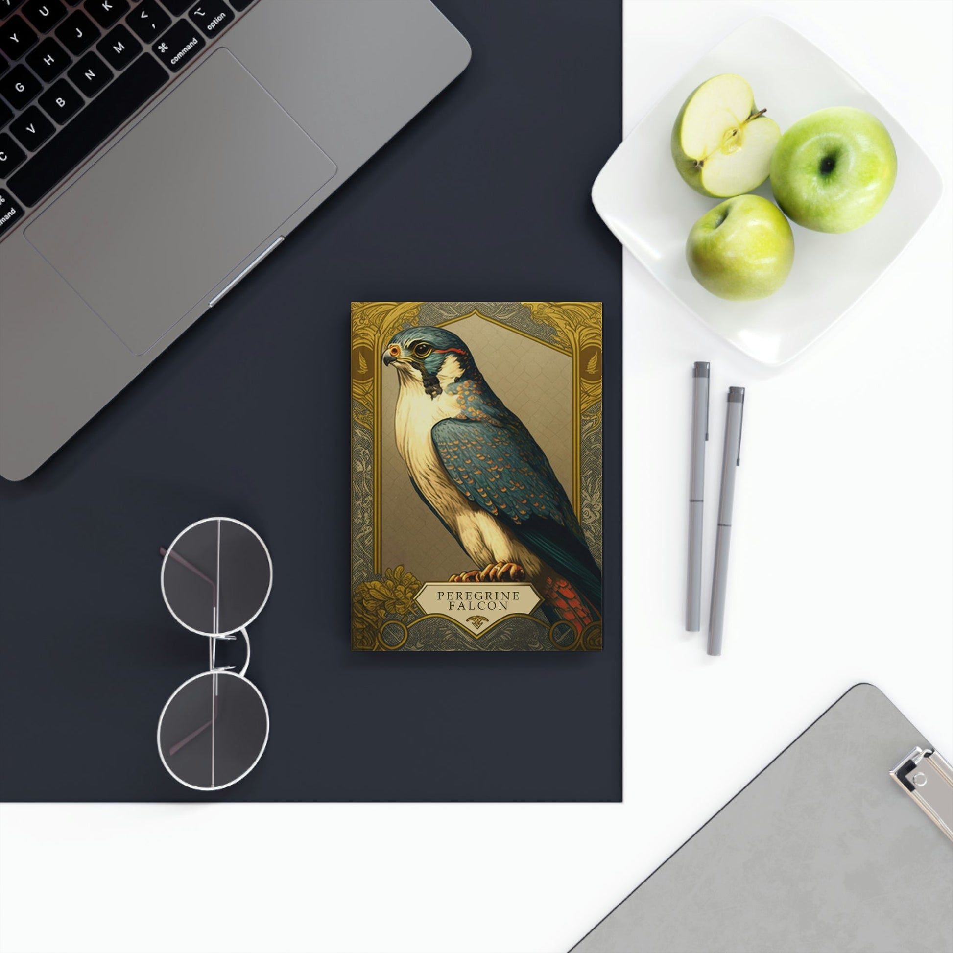 Peregrine Falcon IV - Mucha Style - Hard Backed Journal