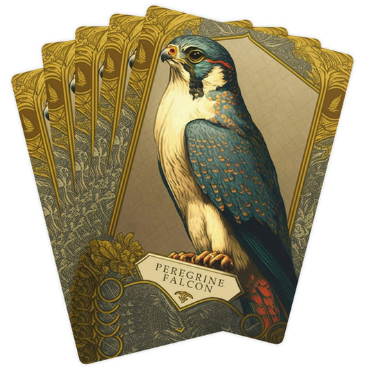 Peregrine Falcon IV - Mucha Style - Poker Playing Cards