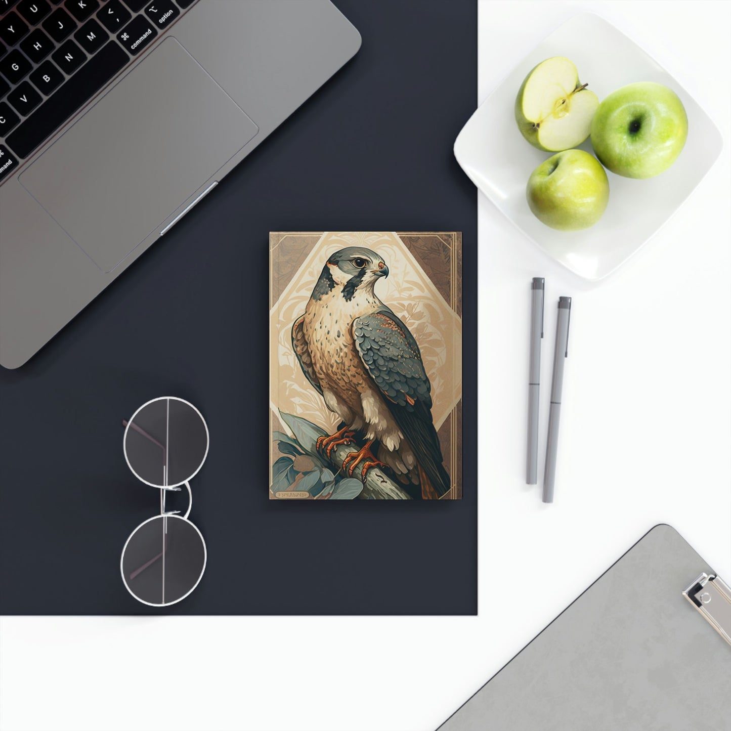 Peregrine Falcon V - Mucha Style - Hard Backed Journal