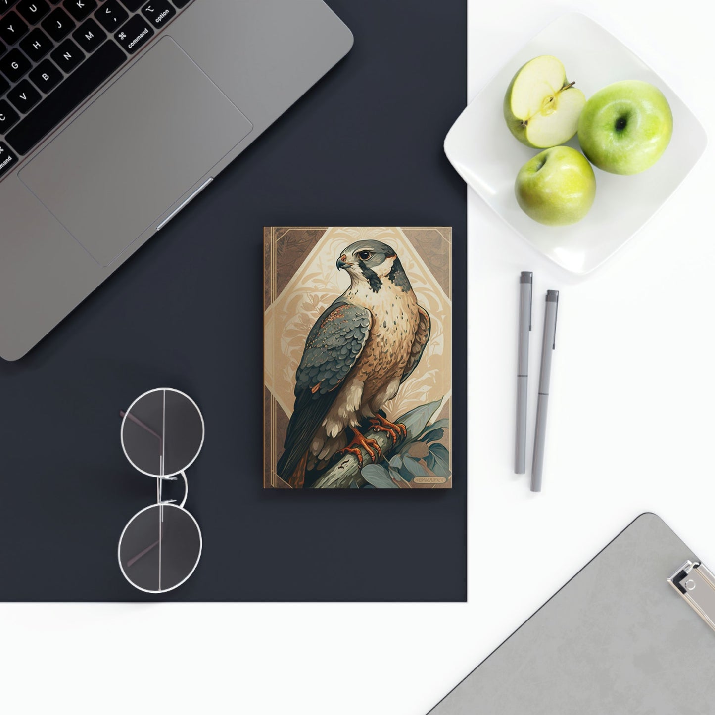 Peregrine Falcon V - Mucha Style - Hard Backed Journal
