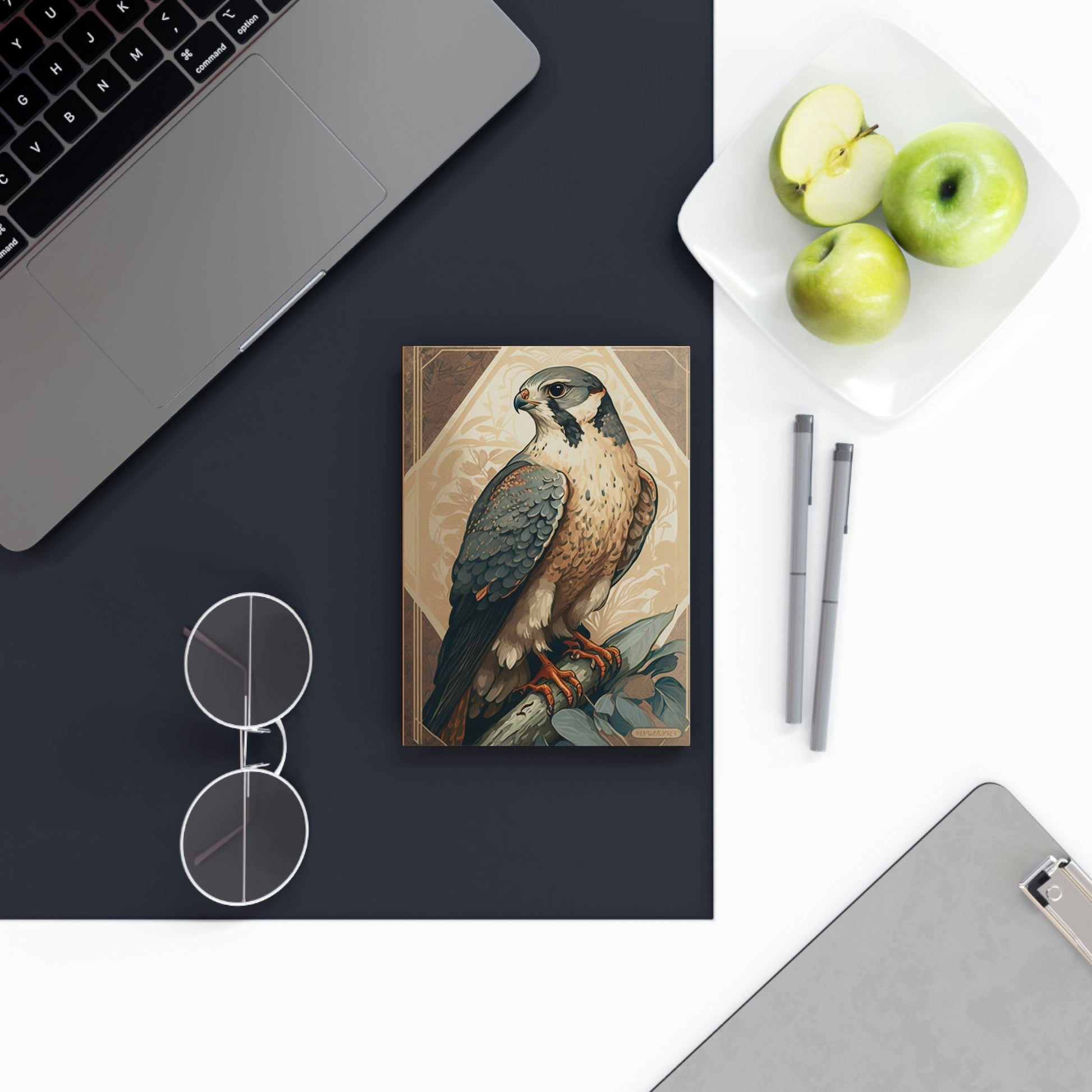 Peregrine Falcon V - Mucha Style - Hard Backed Journal