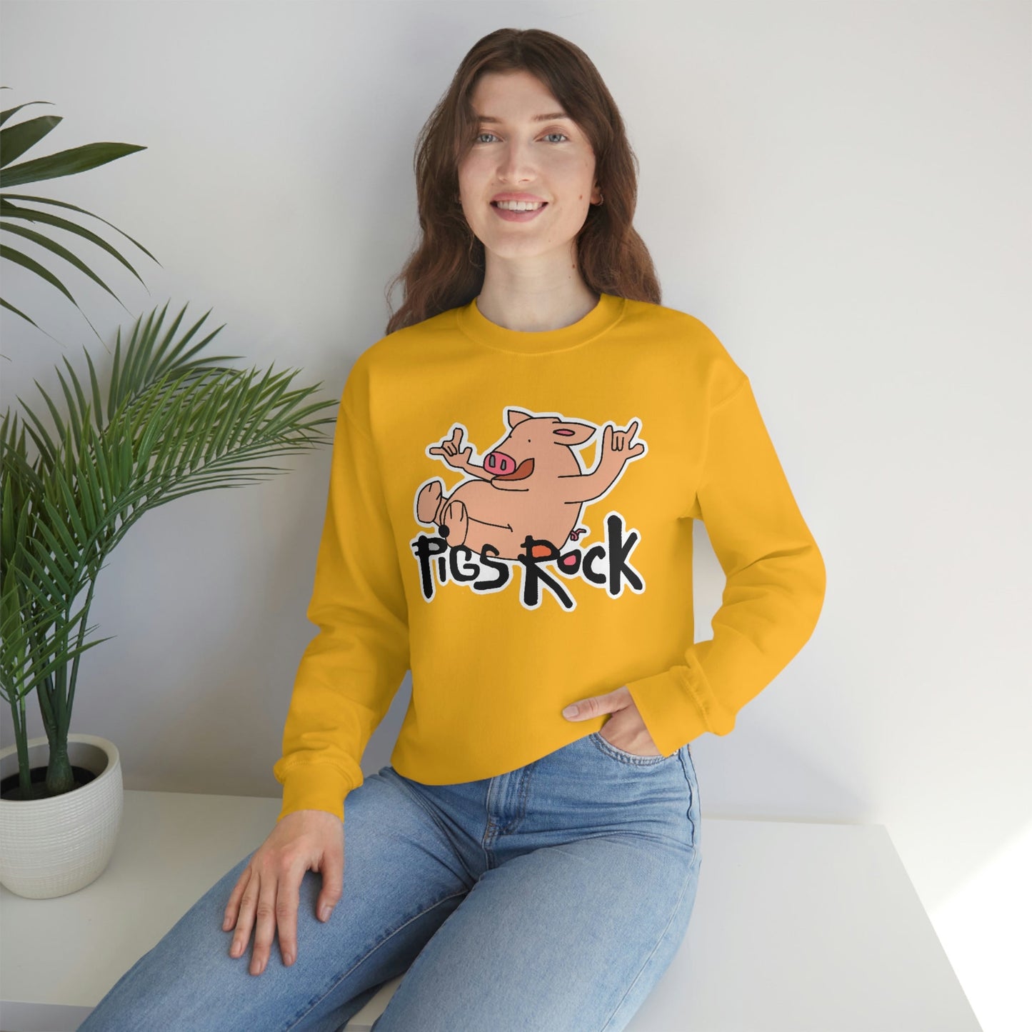 Pigs Rock Unisex Heavy Blend Crewneck Sweatshirt