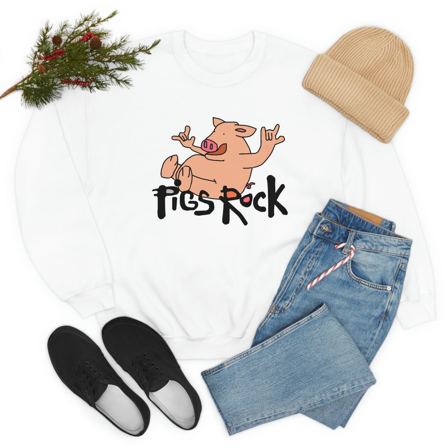 Pigs Rock Unisex Heavy Blend Crewneck Sweatshirt