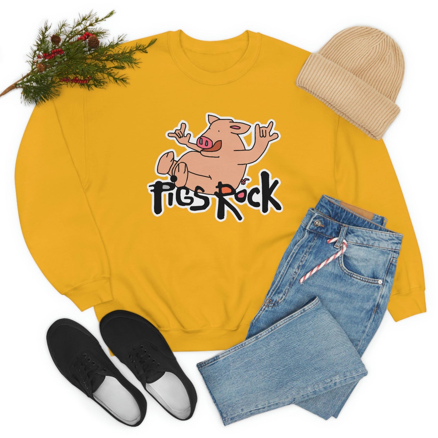 Pigs Rock Unisex Heavy Blend Crewneck Sweatshirt