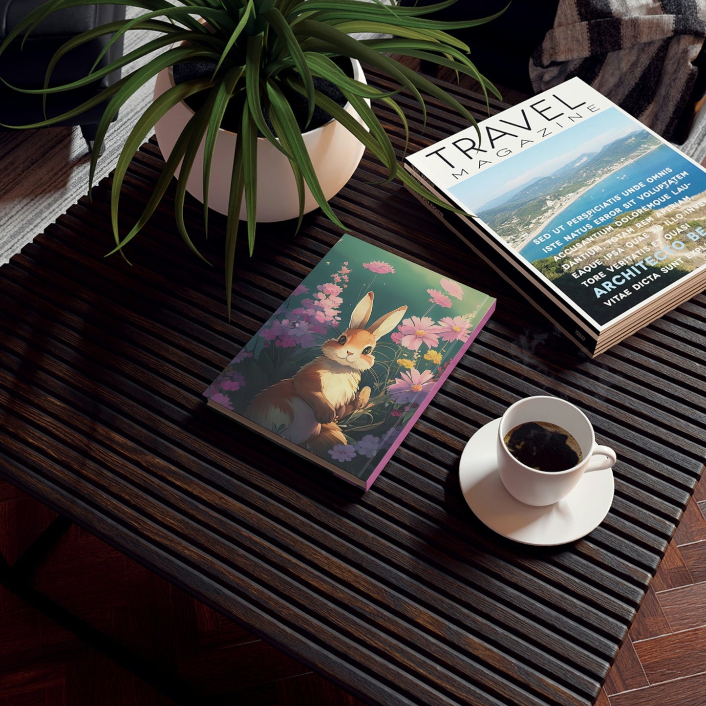 Polly the Bunny Rabbit Hard Backed Journal