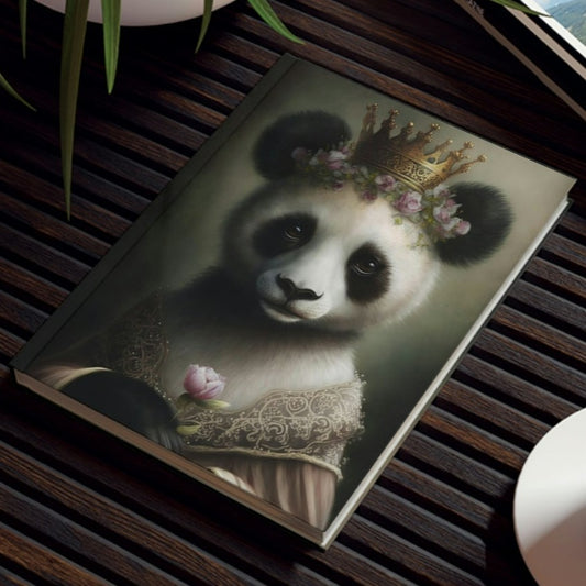 Princess Panda Bear Hard Backed Journal