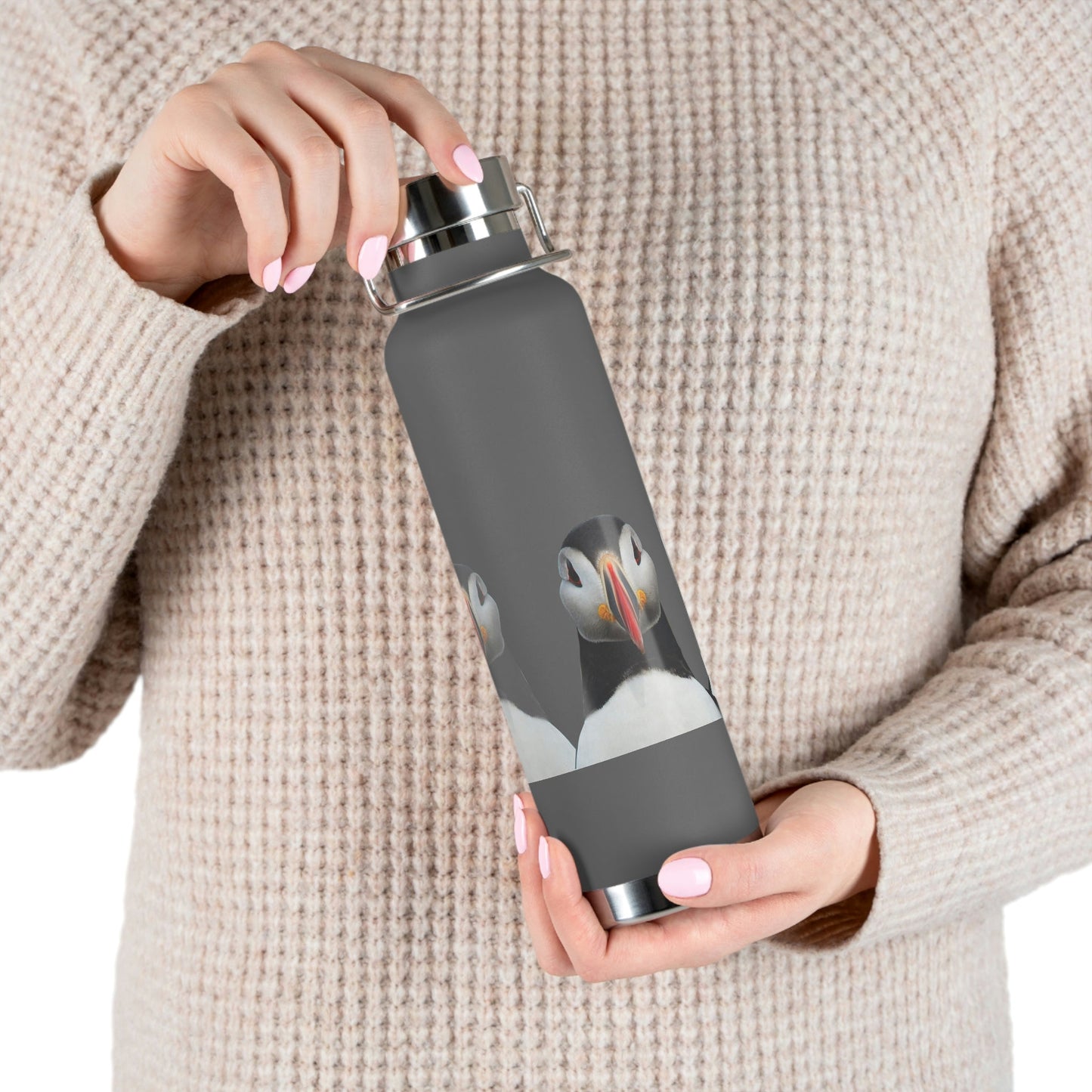 Puffins | Copper Vacuum Insulated Bottle, 22oz