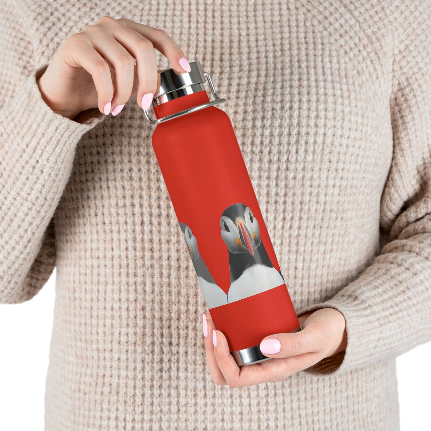 Puffins | Copper Vacuum Insulated Bottle, 22oz