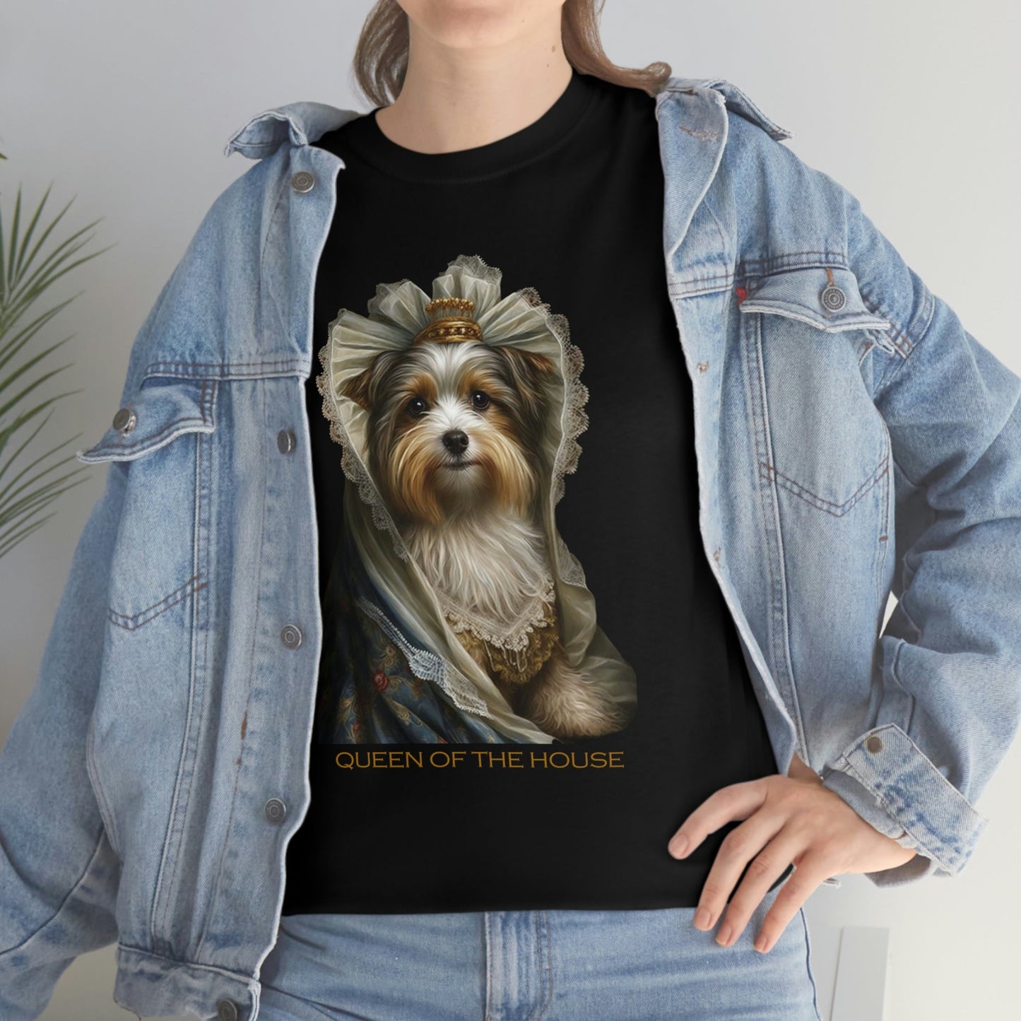Queen Biewer Terrier Heavy Cotton T-Shirt