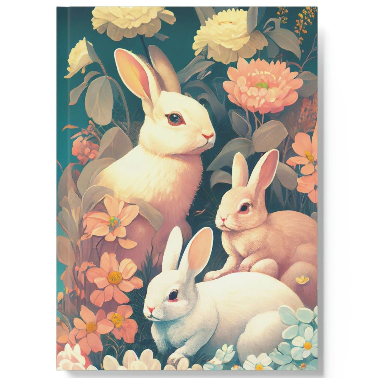 Rabbit Family on a Sunny Day Hard Backed Journal