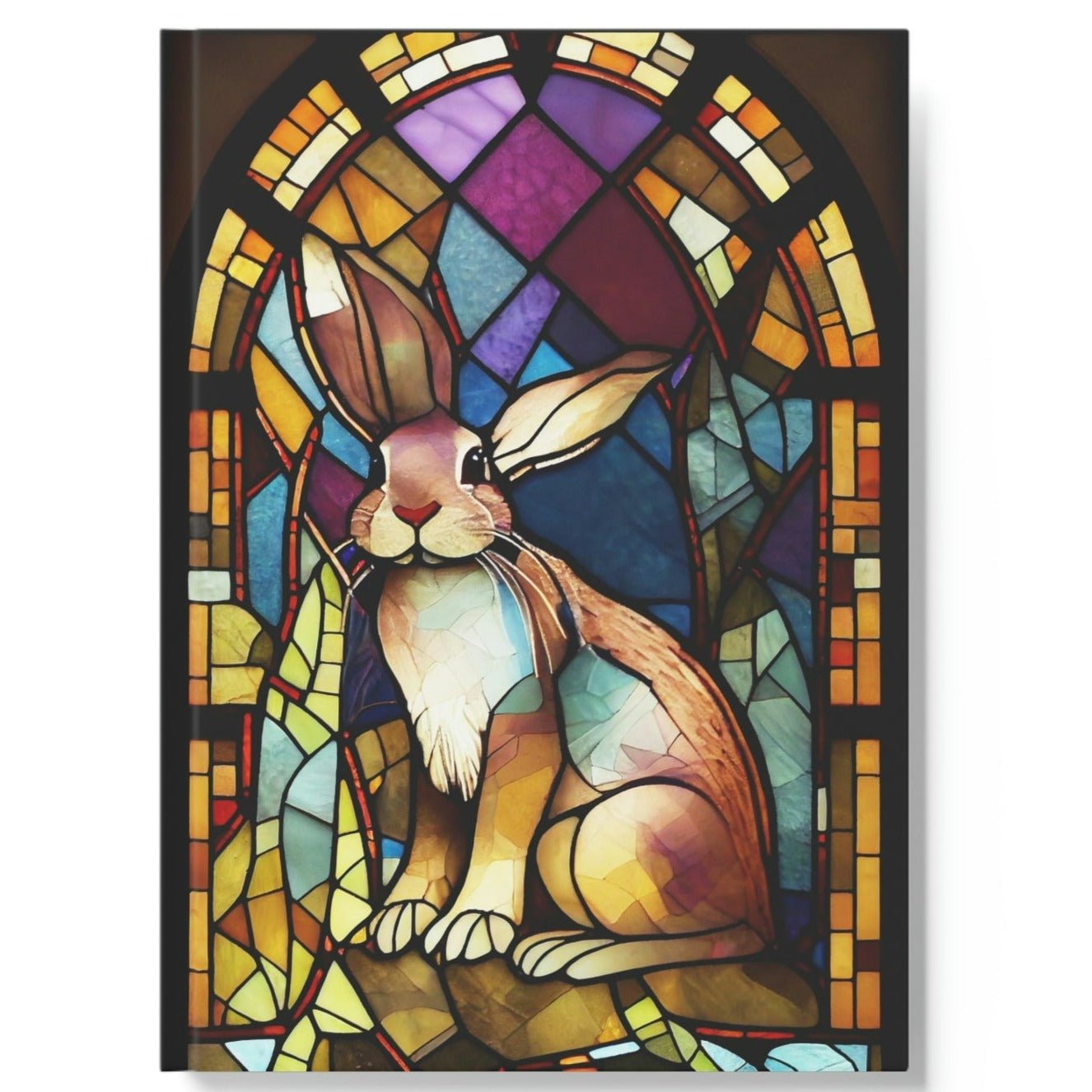 Rabbit in Stained Glass Hard Backed Journal