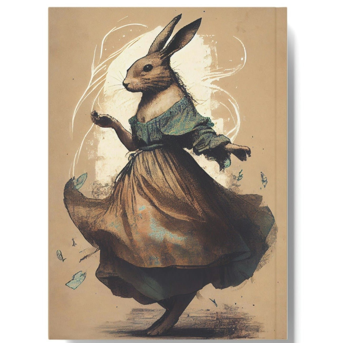 Rabbit Sally Dancing Hard Backed Journal