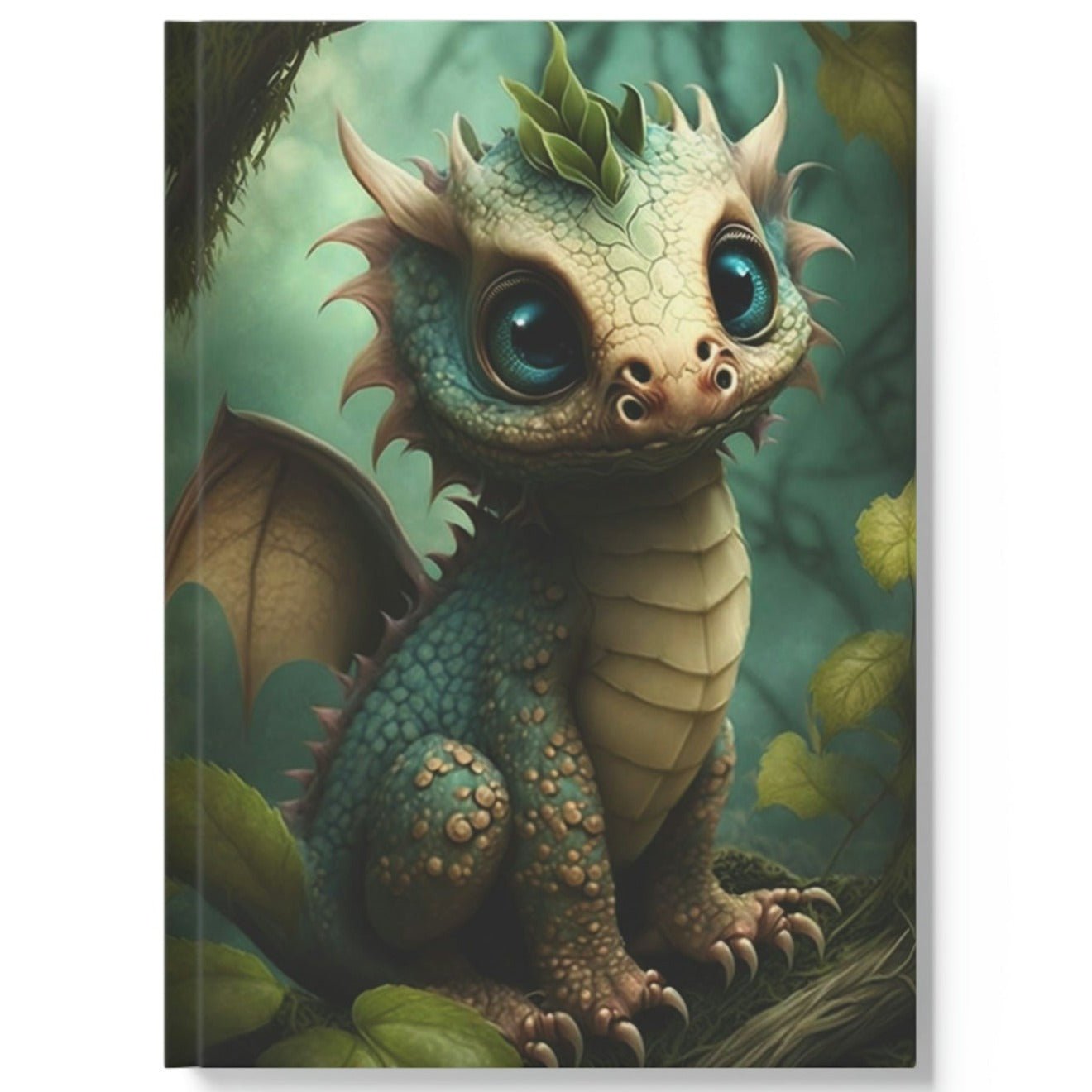 Rare Turquoise Eyed Dragon Hard Backed Journal
