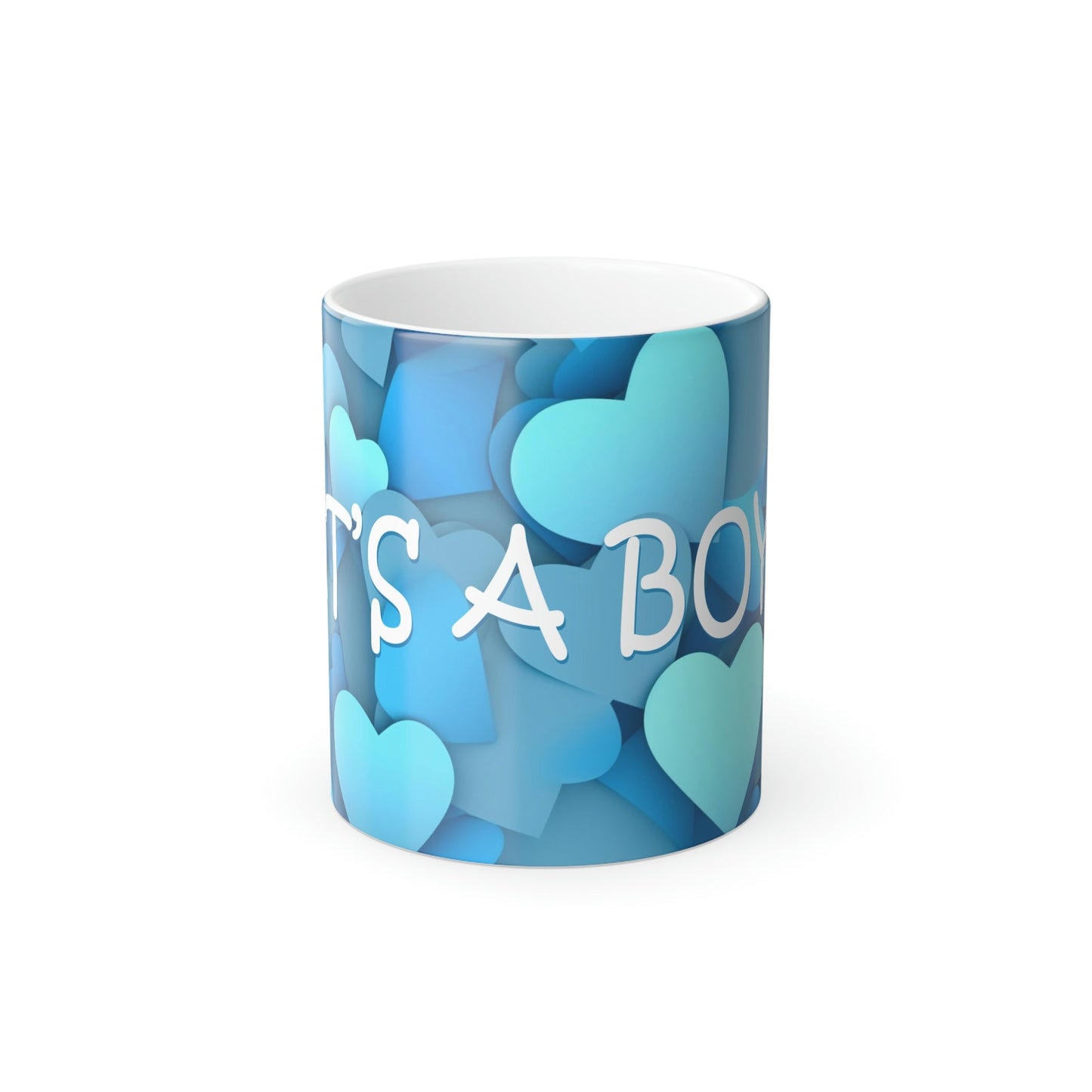 Reveal! It's a Boy Magic Color Morphing Mug - Baby Pregnancy Revealing Announcement Gift - Perfect Grandma Grandpa Present