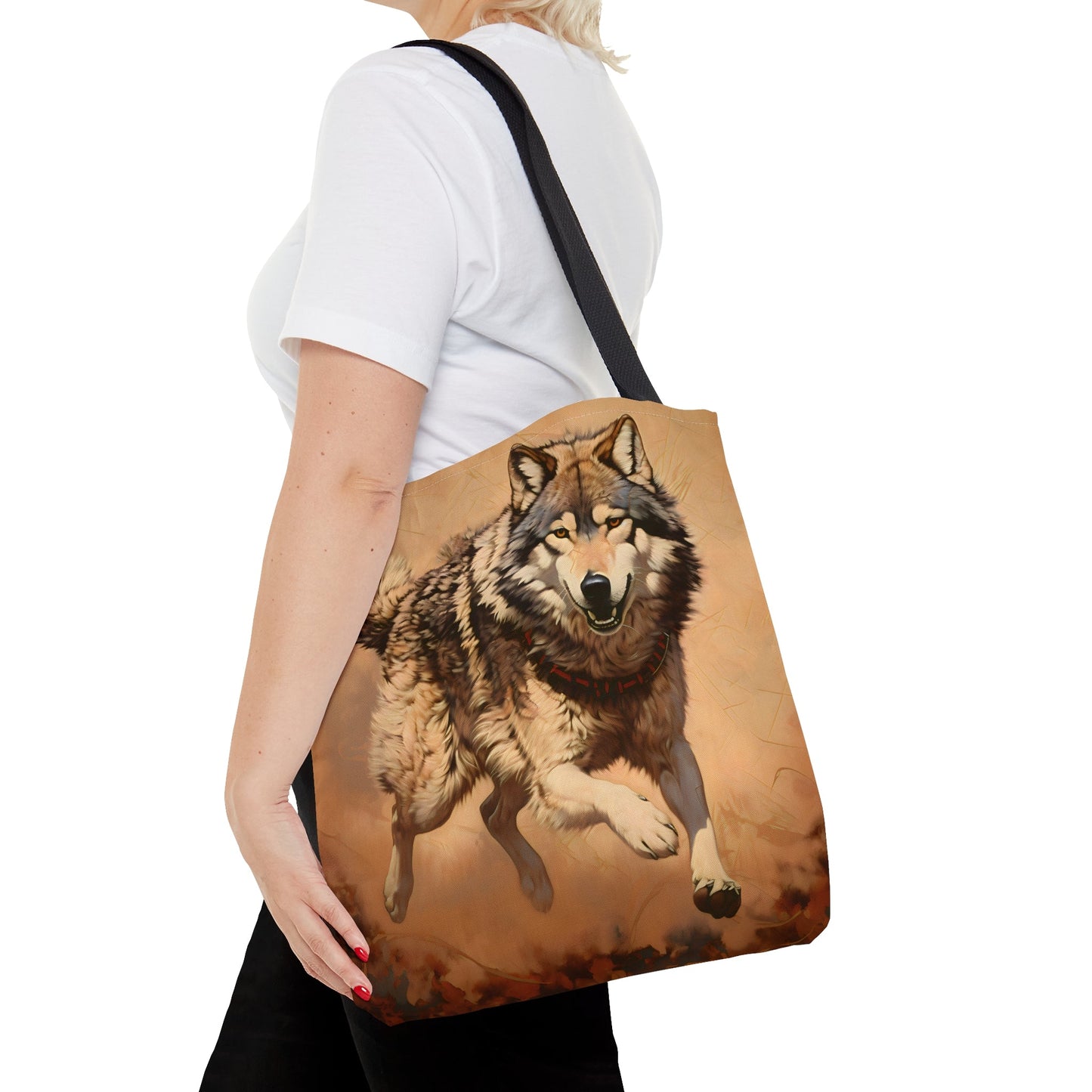 Running Wolf Tote Bag