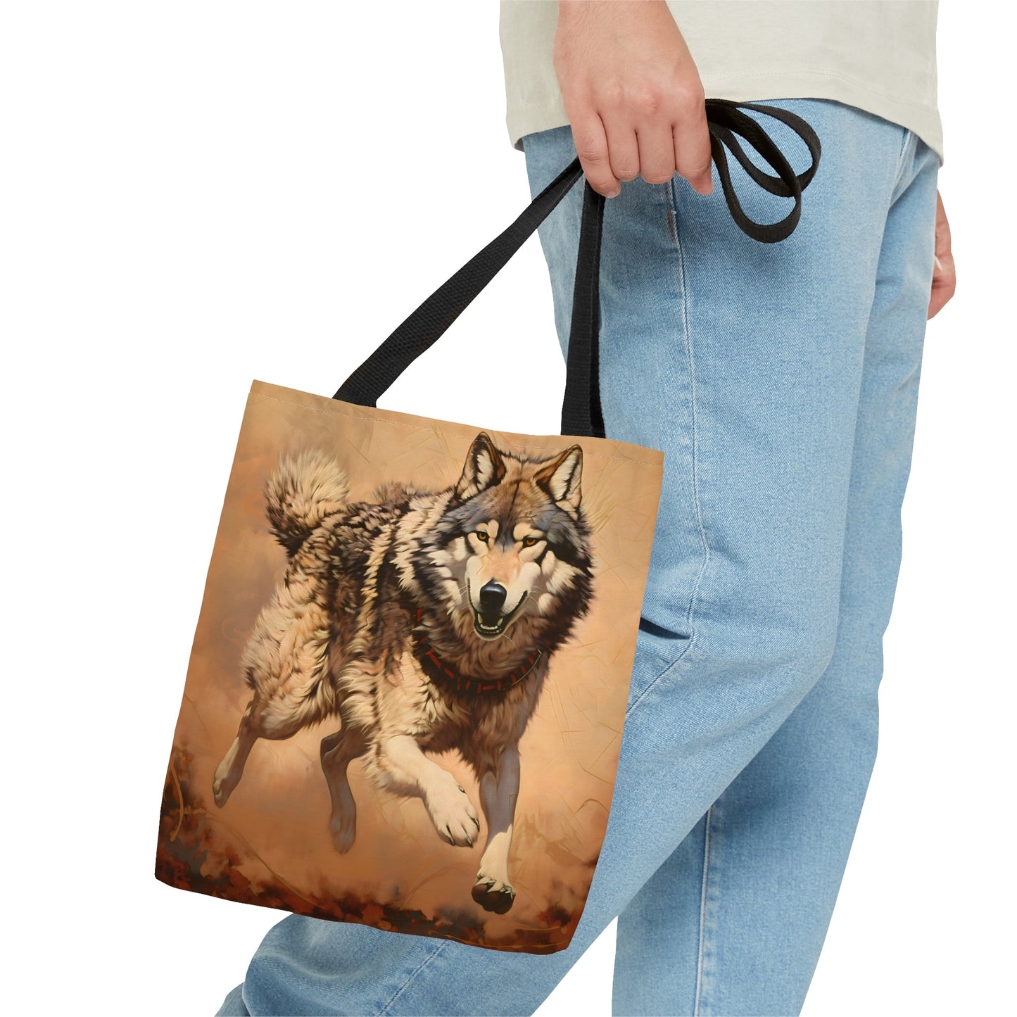 Running Wolf Tote Bag