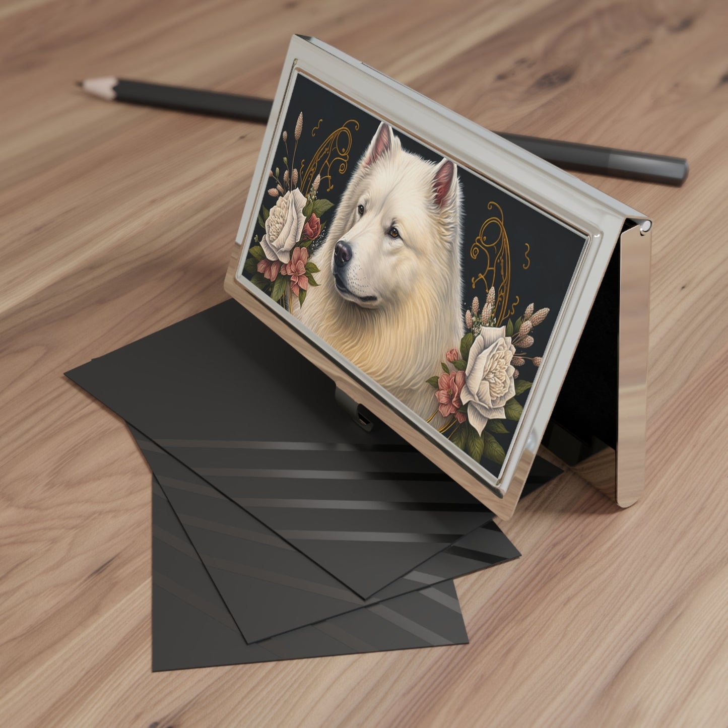 Samoyed Dog Business Card Holder