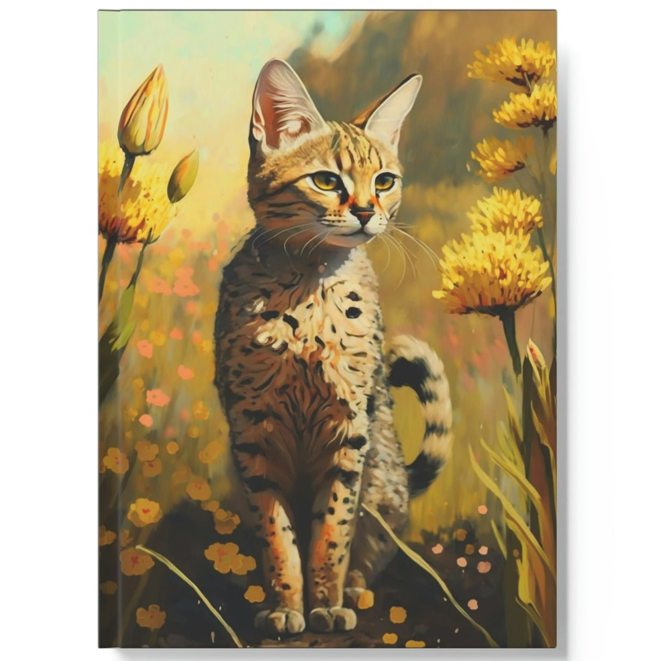 Savannah Cat Notebook - The Adventure - Cat Inspirations - Hard Backed Journal
